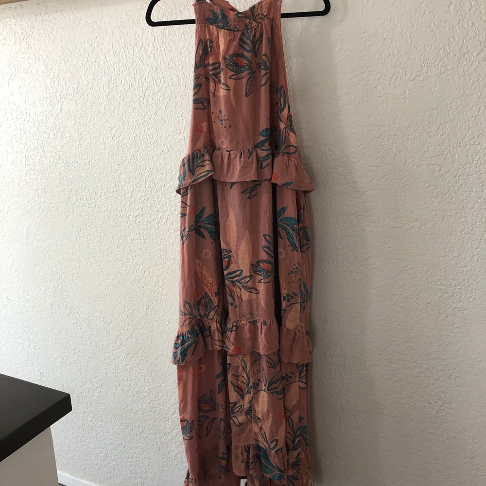 Free people gauze halter maxi dress